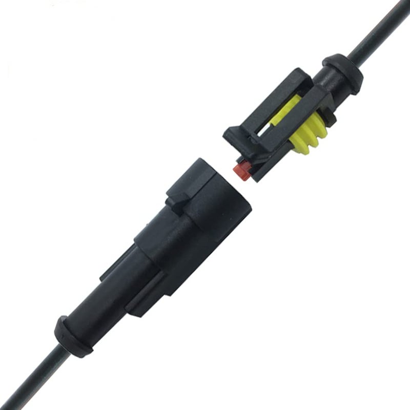 YETOR 1 Pin Connector,Way Car Waterproof Electrical Connector,1 pin Plug Auto Electrical Wire Connectors with Wire 16 AWG Marine for Car, Truck, Boat, and Other Wire Connections.(10 Pack) - Image 1